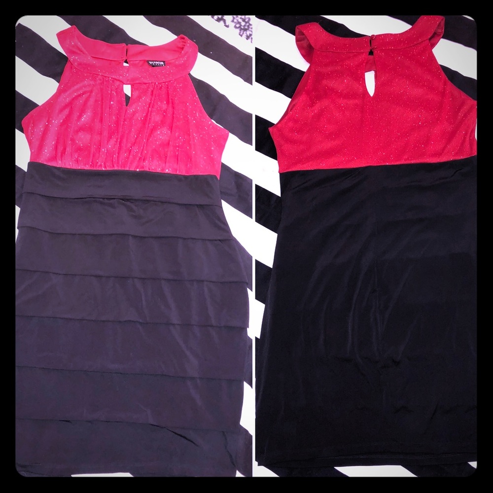 {En Focus} 🍭Black & Red Glitter Cocktail Dress